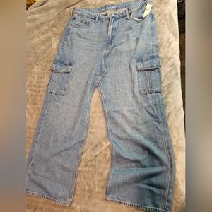 Old Navy Medium Blue Wide Leg Jeans
